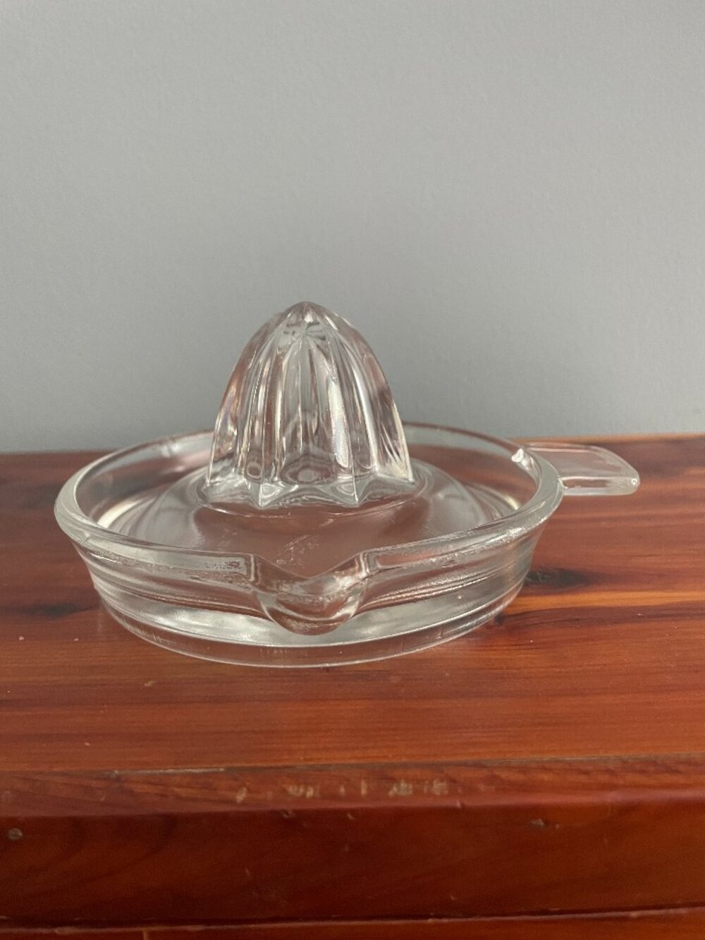 Glass Citrus Juicer Reamer Clear Glass Orange Lemon Lime Juicer SMALL Plain 5"